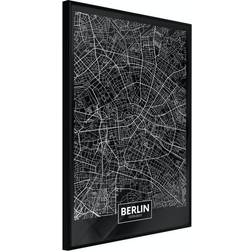 Arkiio Affisch Dark Map of Berlin [Poster] 40x60 Poster